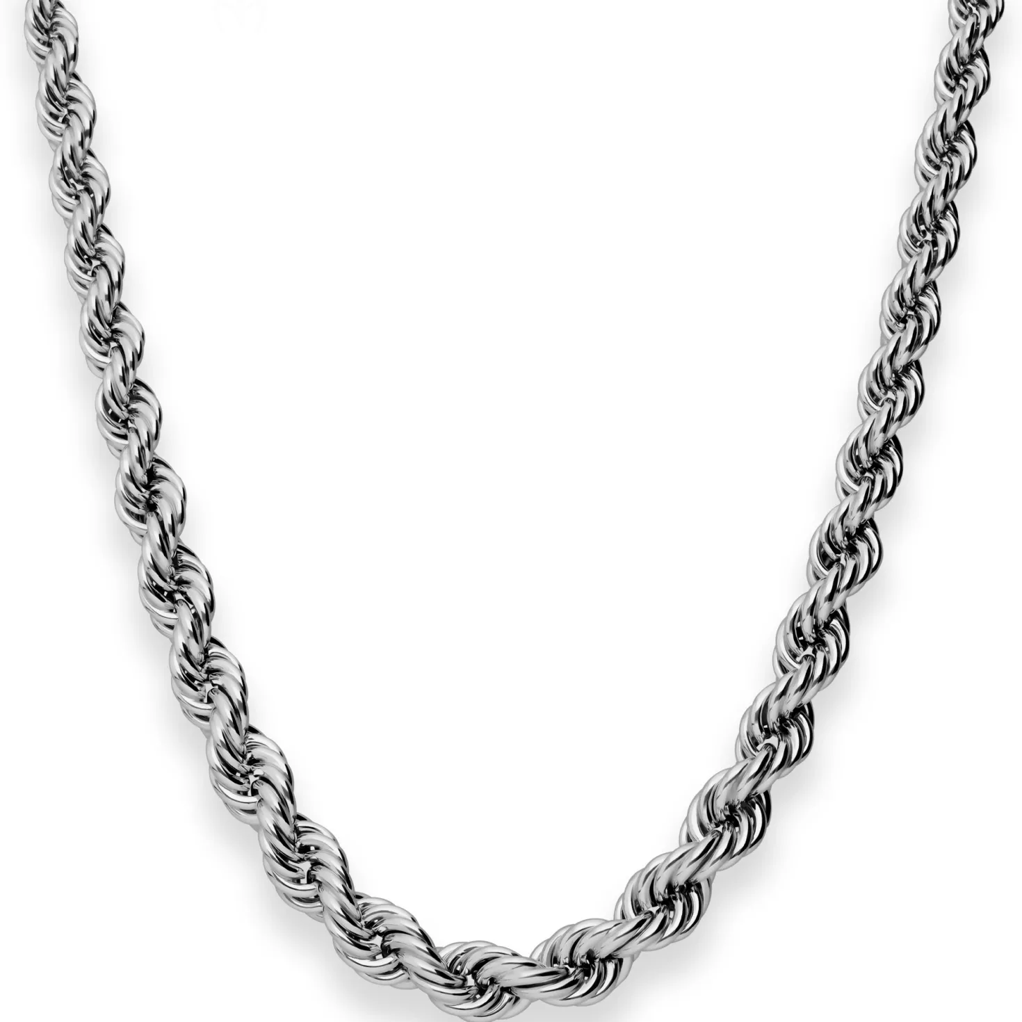 Kordelkette im Verlauf Kette Collier Halskette aus 925 Silber rhodiniert 45cm
