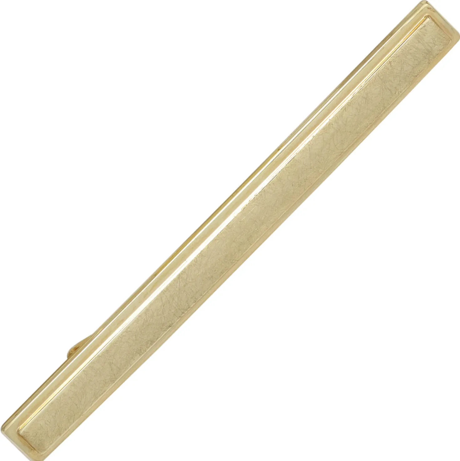 Krawattenschieber aus 333 Gold Gelbgold und 925 Silber teilmattiert Herren