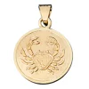 Krebs - Ketten Anhänger Goldanhänger 333 Gold rund Halsschmuck Unisex
