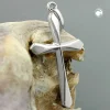 Kreuz Anhänger 23x14mm Kreuzanhänger aus 9Kt 375 Gold Weißgold Unisex