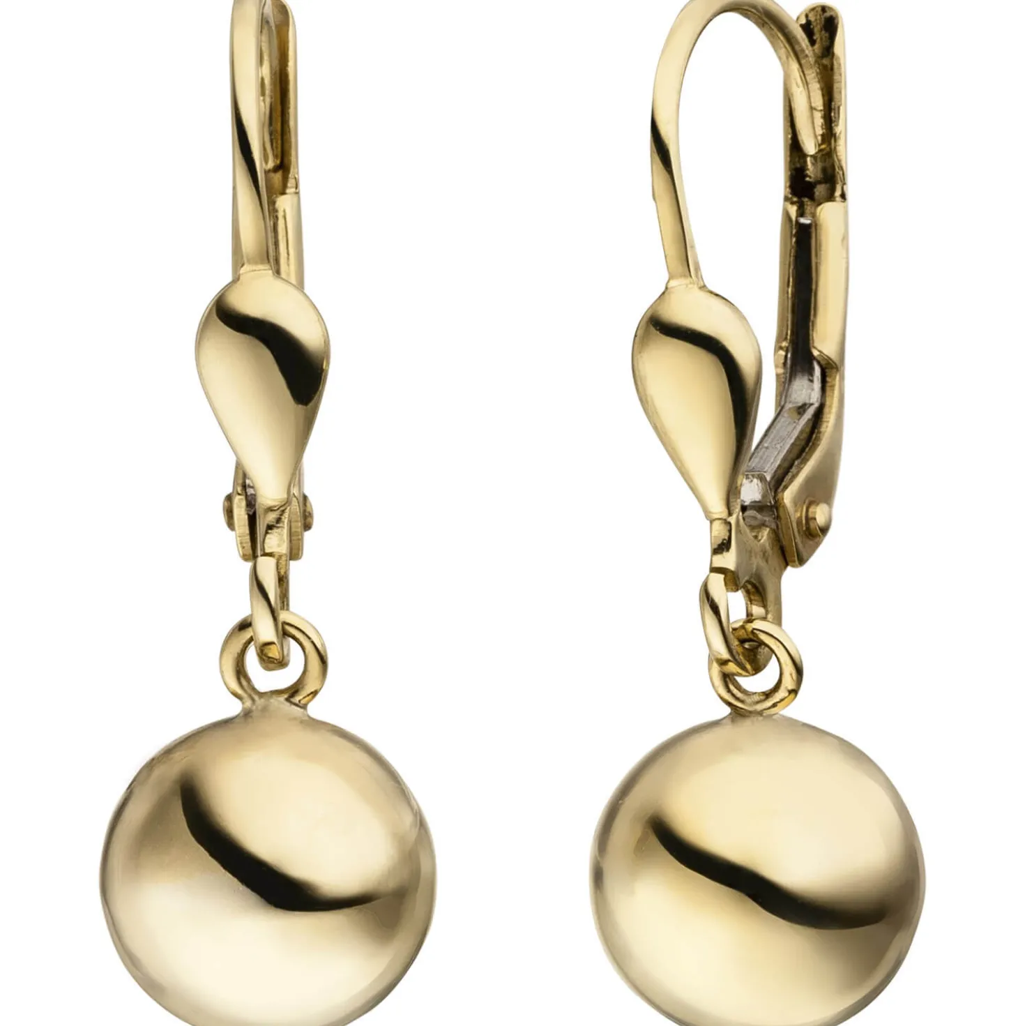 Kugel-Ohrhänger aus 333 Gold Gelbgold glänzend 24,3x7,9mm Ohrringe Ohrschmuck