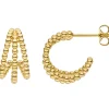 Kugel Ohrringe Creolen Halbcreolen 14,3x7,9mm aus 375 Gold Gelbgold Ohrschmuck
