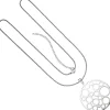 Lange Halskette Collier aus Edelstahl mit Anhänger Kreis-Muster Halsschmuck 80cm