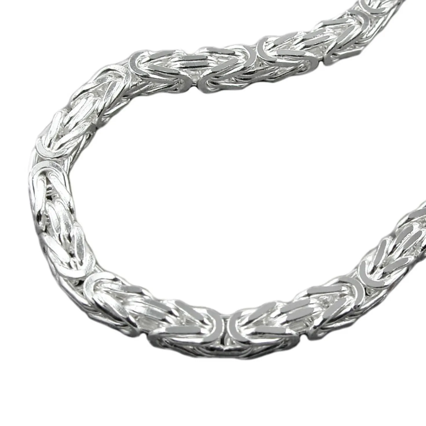 Lange Kette Collier Königskette aus 925 Silber, L: 80cm