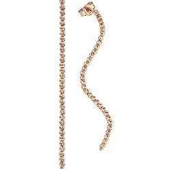 Lange Ohrringe Ohrhänger 1,8x60mm Kügelchen flexibel aus 750 Gold Rotgold