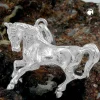 Massiver Kettenanhänger Anhänger 32x25mm Pferd 925 Echt Silber Unisex