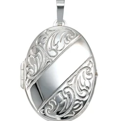 Medaillon Amulett Anhänger 29,2x40mm zum Öffnen aus 925 Echt Silber für Damen
