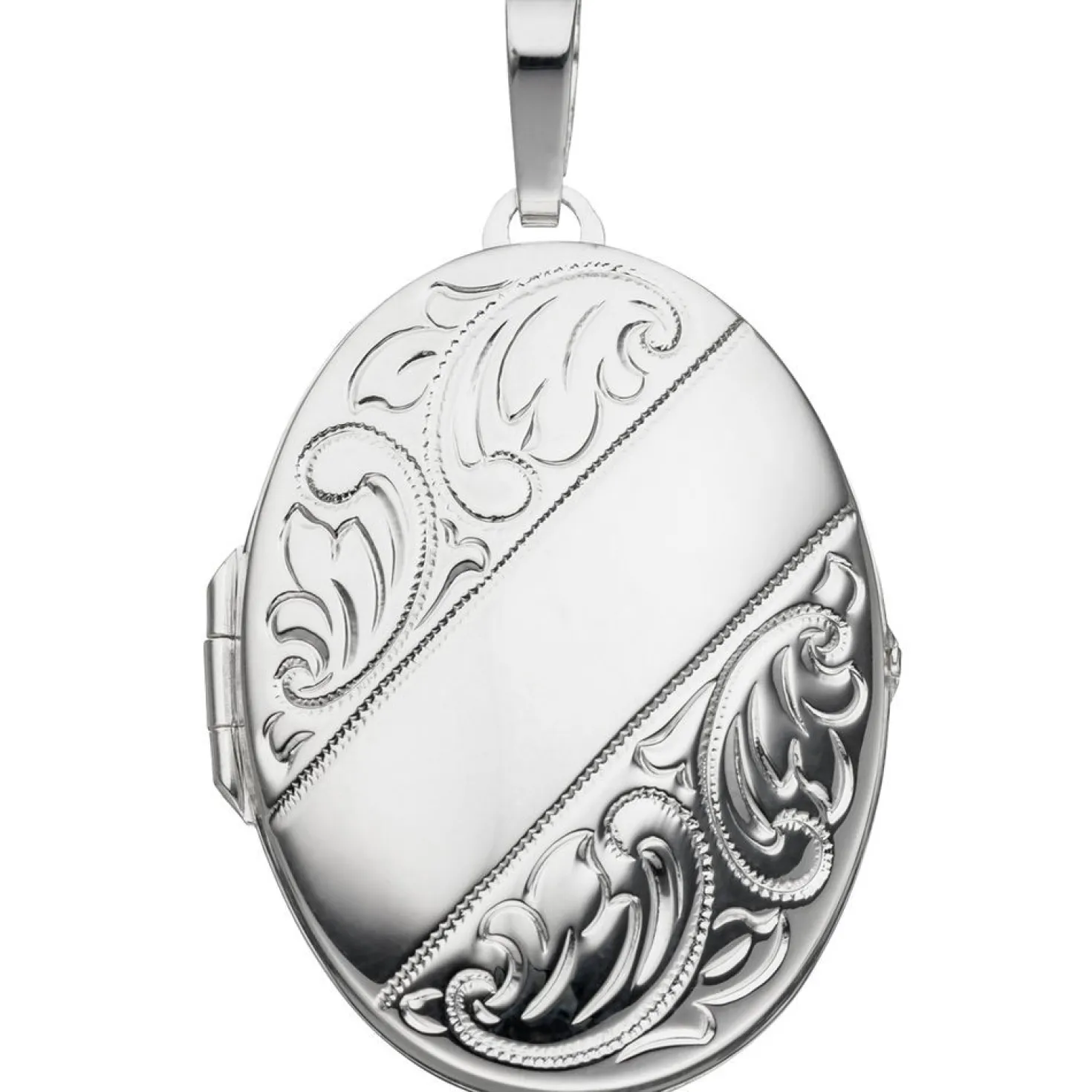 Medaillon Amulett Anhänger 29,2x40mm zum Öffnen aus 925 Echt Silber für Damen
