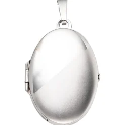 Medaillon Amulett Anhänger 21,4x31mm zum Öffnen aus 585 Weißgold Gold