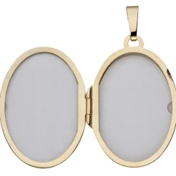 Medaillon Amulett Anhänger 21x31mm zum Öffnen 333 Gold Gelbgold teilmattiert