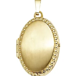 Medaillon Amulett Anhänger 21x31mm zum Öffnen 333 Gold Gelbgold teilmattiert