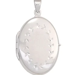 Medaillon Amulett Anhänger 21,4x31,8mm zum Öffnen 925 Silber oval