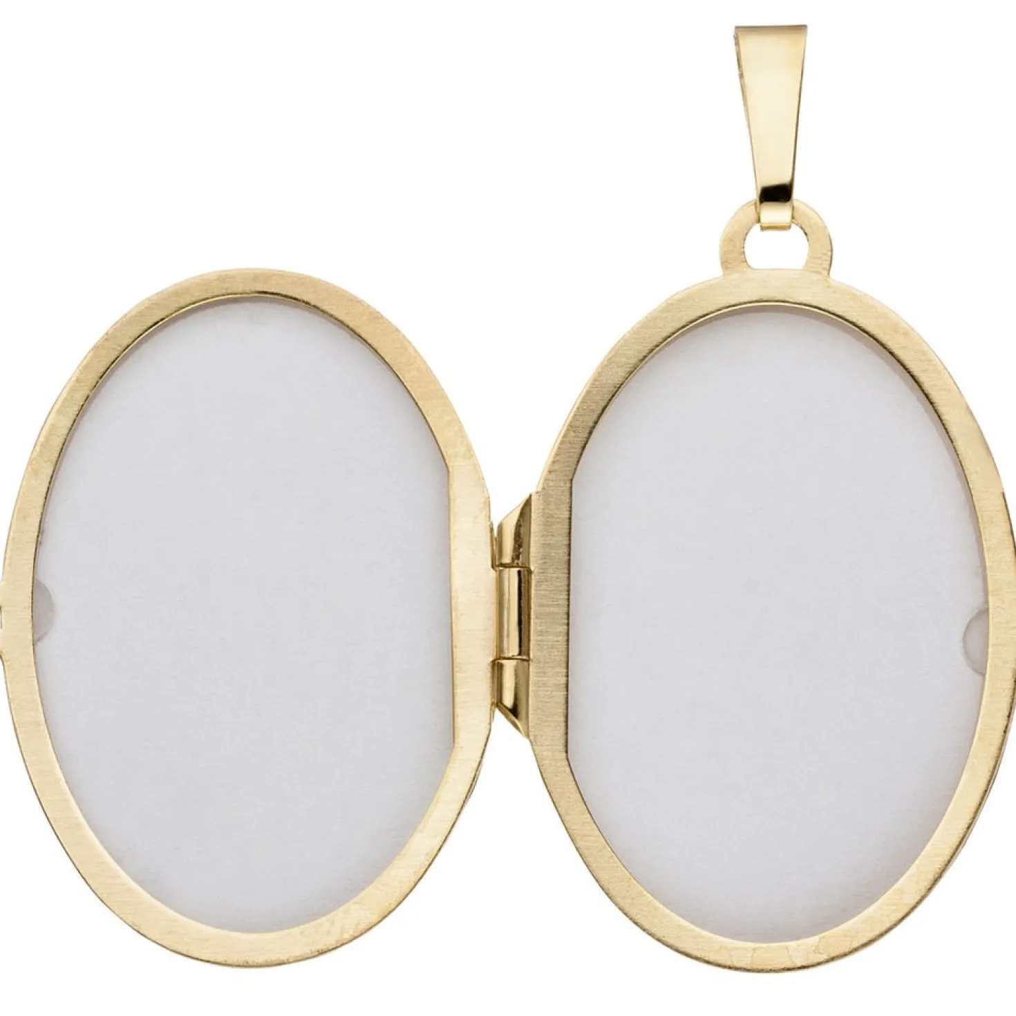 Medaillon Anhänger 21,6x31mm aus 333 Gold Gelbgold teilmattiert Amulett Damen