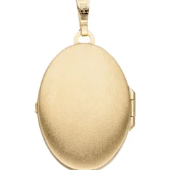 Medaillon Anhänger 21,6x31mm aus 333 Gold Gelbgold teilmattiert Amulett Damen