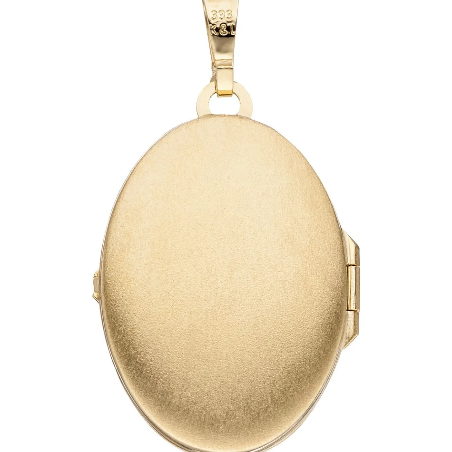 Medaillon Anhänger 21,6x31mm aus 333 Gold Gelbgold teilmattiert Amulett Damen