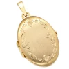 Medaillon Anhänger 21,4x30,9mm aus 333 Gold Gelbgold teilmattiert Damen