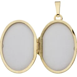 Medaillon Anhänger 21,4x30,9mm aus 333 Gold Gelbgold teilmattiert Damen