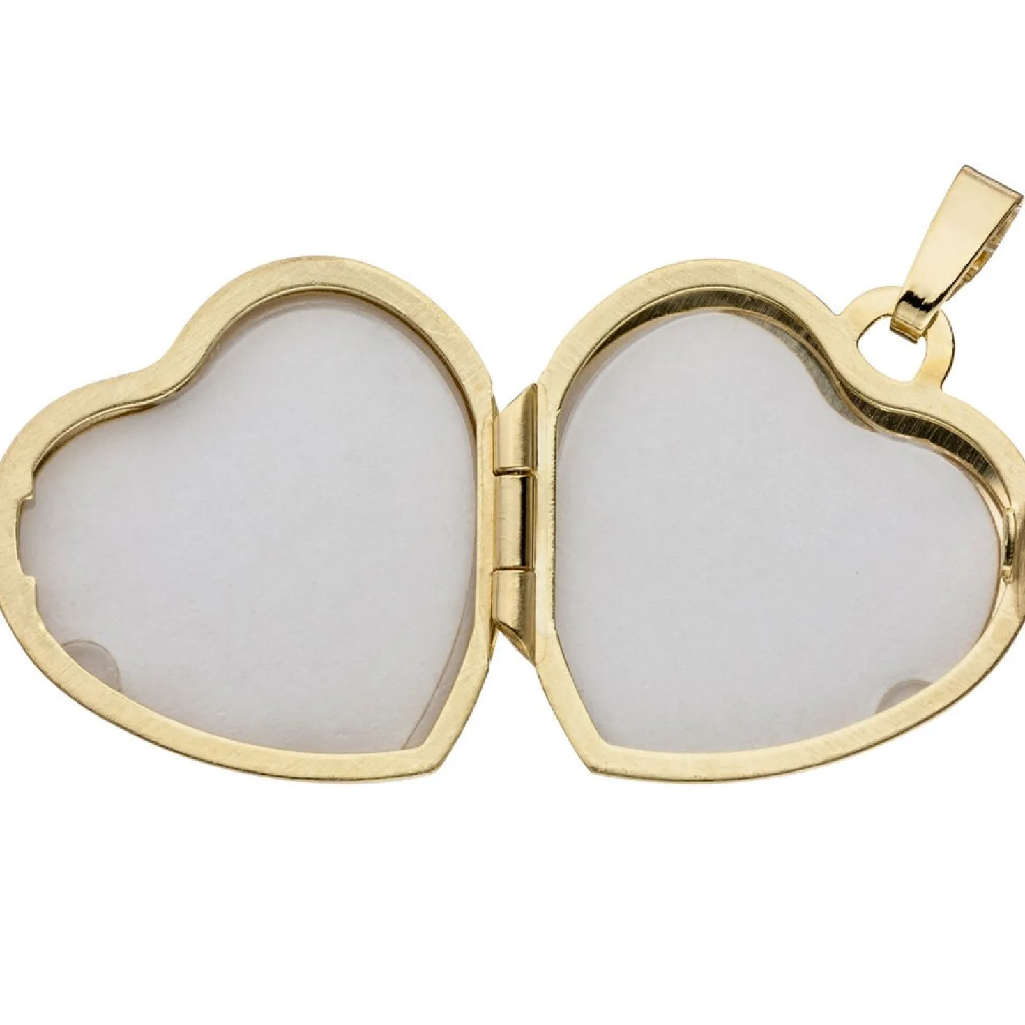 Medaillon Anhänger 17,7x19mm Herz zum Öffnen 333 Gold Gelbgold teileismatt