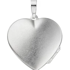 Medaillon Anhänger 28,8x29,9mm Herz zum Öffnen 925 Silber teilmatt Damen