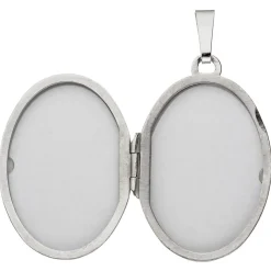 Medaillon Anhänger 21,6x31mm zum Öffnen aus 585 Gold Weißgold Goldmedaillon