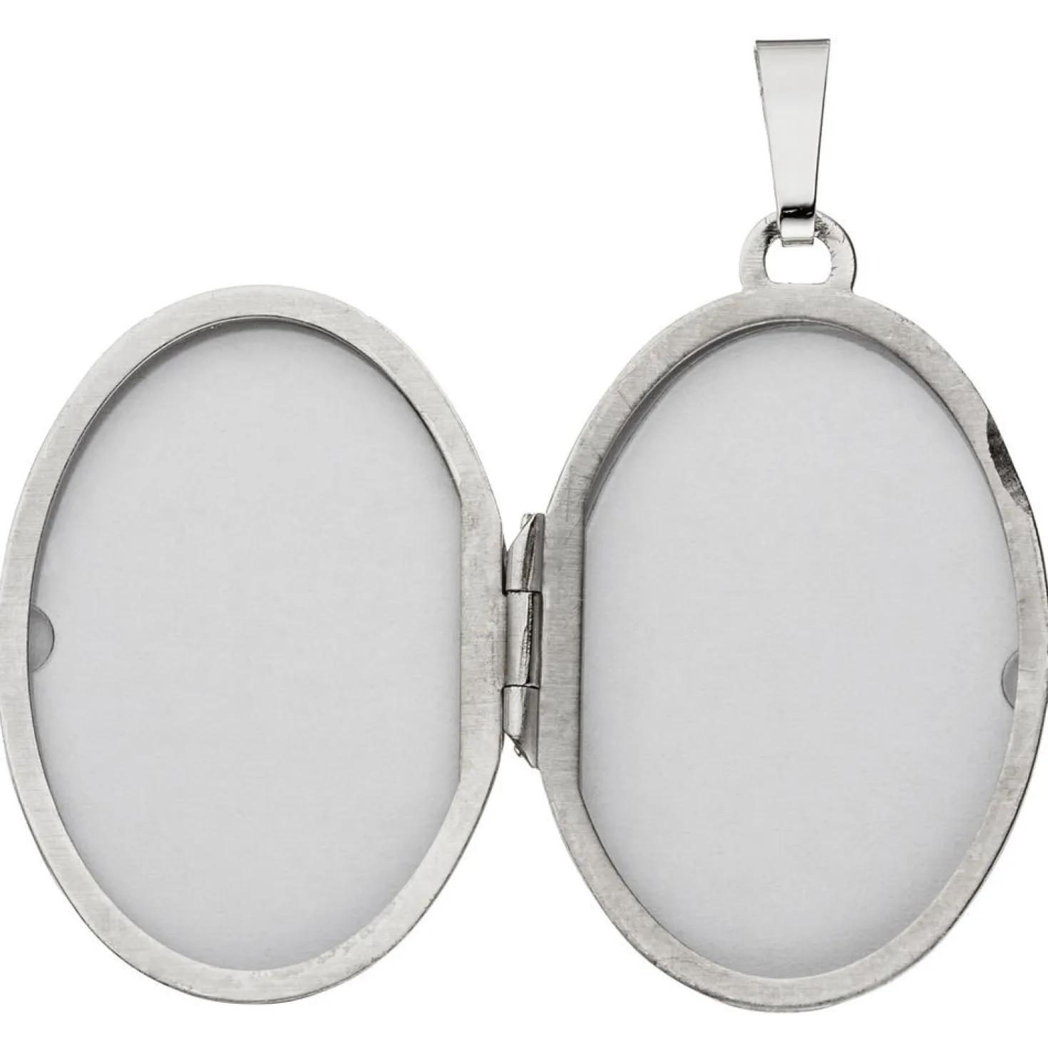 Medaillon Anhänger 21,6x31mm zum Öffnen aus 585 Gold Weißgold Goldmedaillon