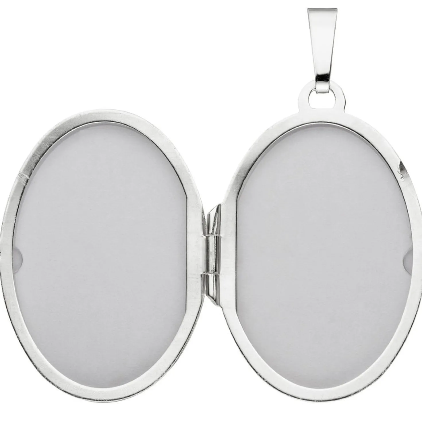 Medaillon Anhänger 21,6x30,9mm zum Öffnen aus 925 Silber oval Halsschmuck