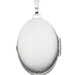 Medaillon Anhänger 21,6x30,9mm zum Öffnen aus 925 Silber oval Halsschmuck