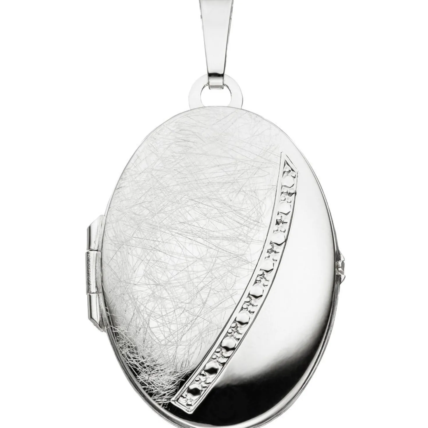 Medaillon Anhänger 21,6x30,9mm zum Öffnen aus 925 Silber oval Halsschmuck