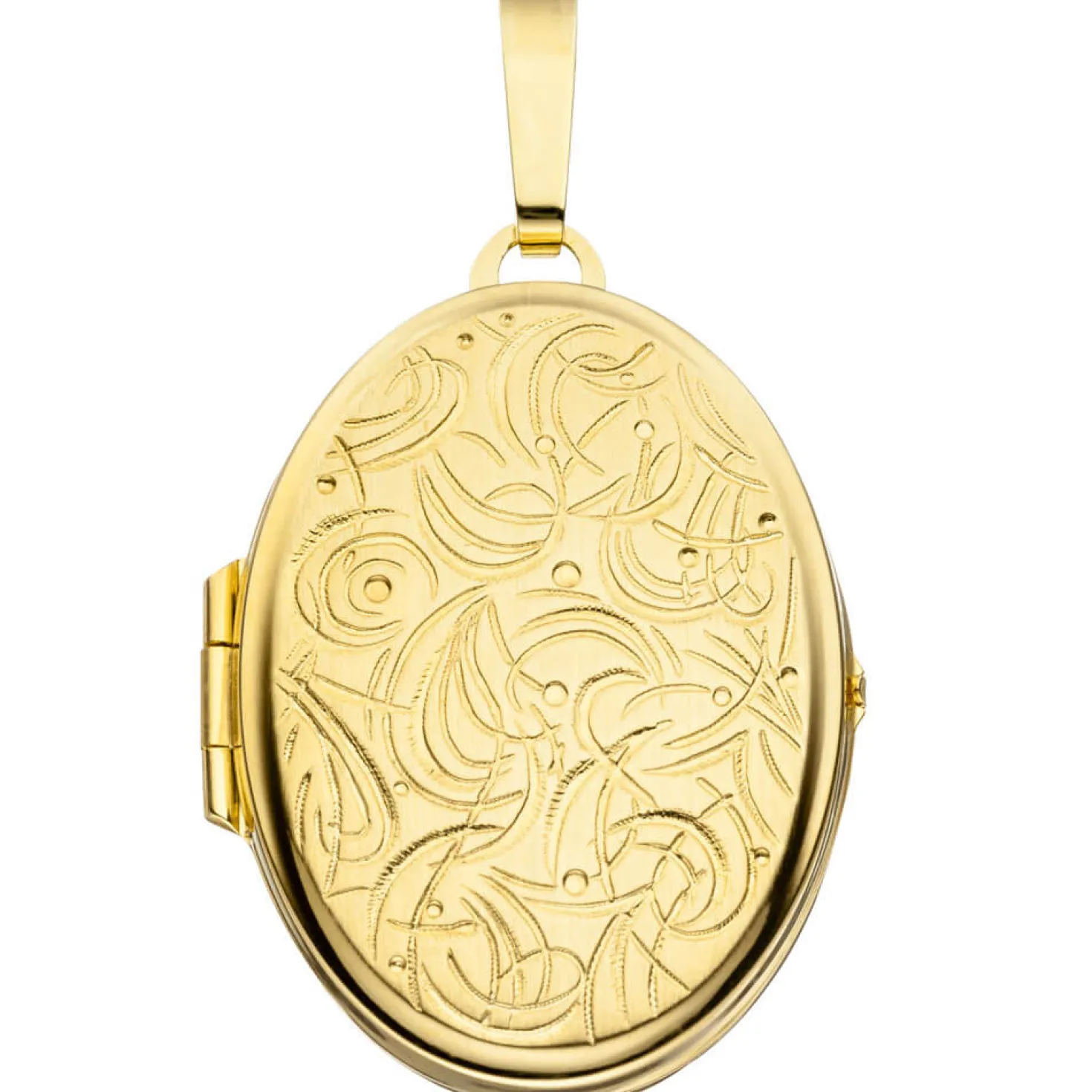 Medaillon Anhänger 24,1x33,8mm zum Öffnen 333 Gelbgold Oberfläche eingraviert