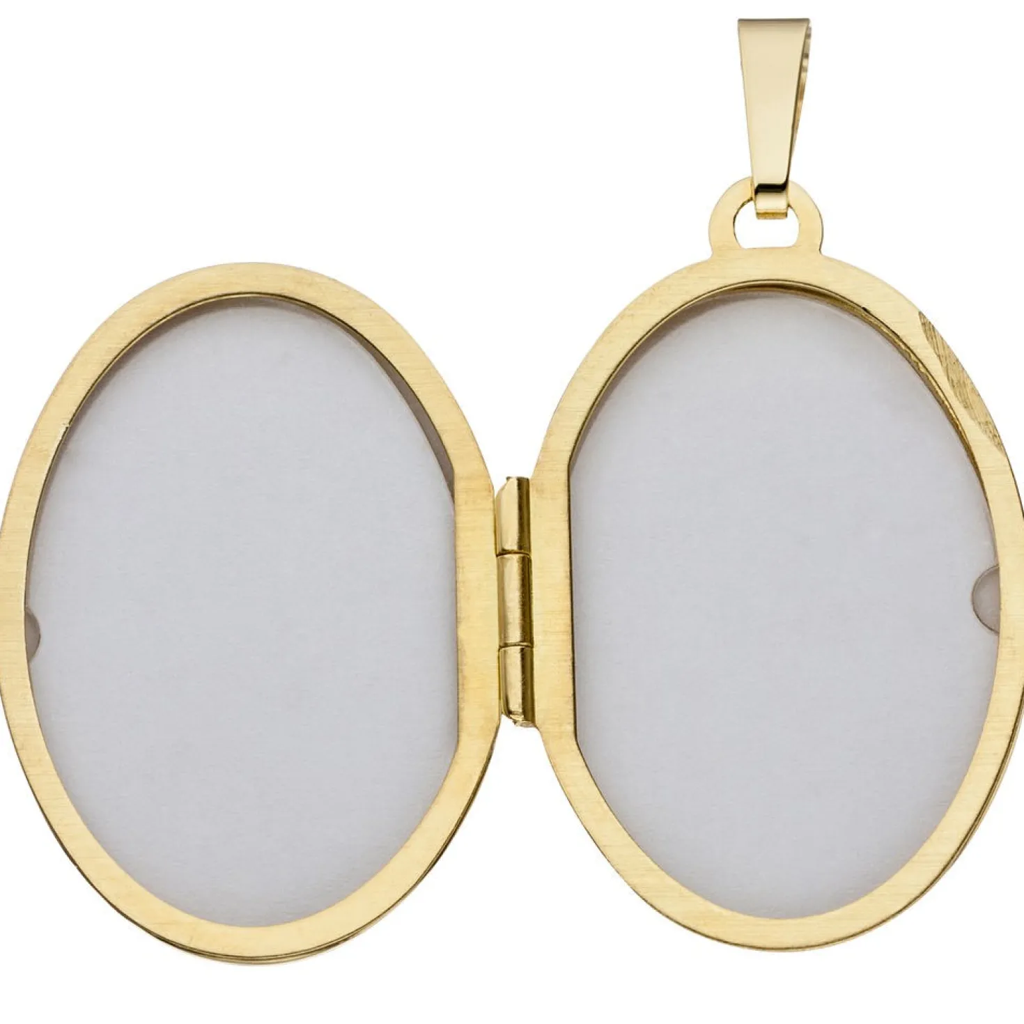Medaillon Anhänger 21,3x30,9mm zum Öffnen Gravurplatte Vögel 333 Gelbgold