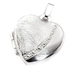Medaillon Anhänger 17,4x18,9mm zum Öffnen Herz mattiert 925 Silber für Damen