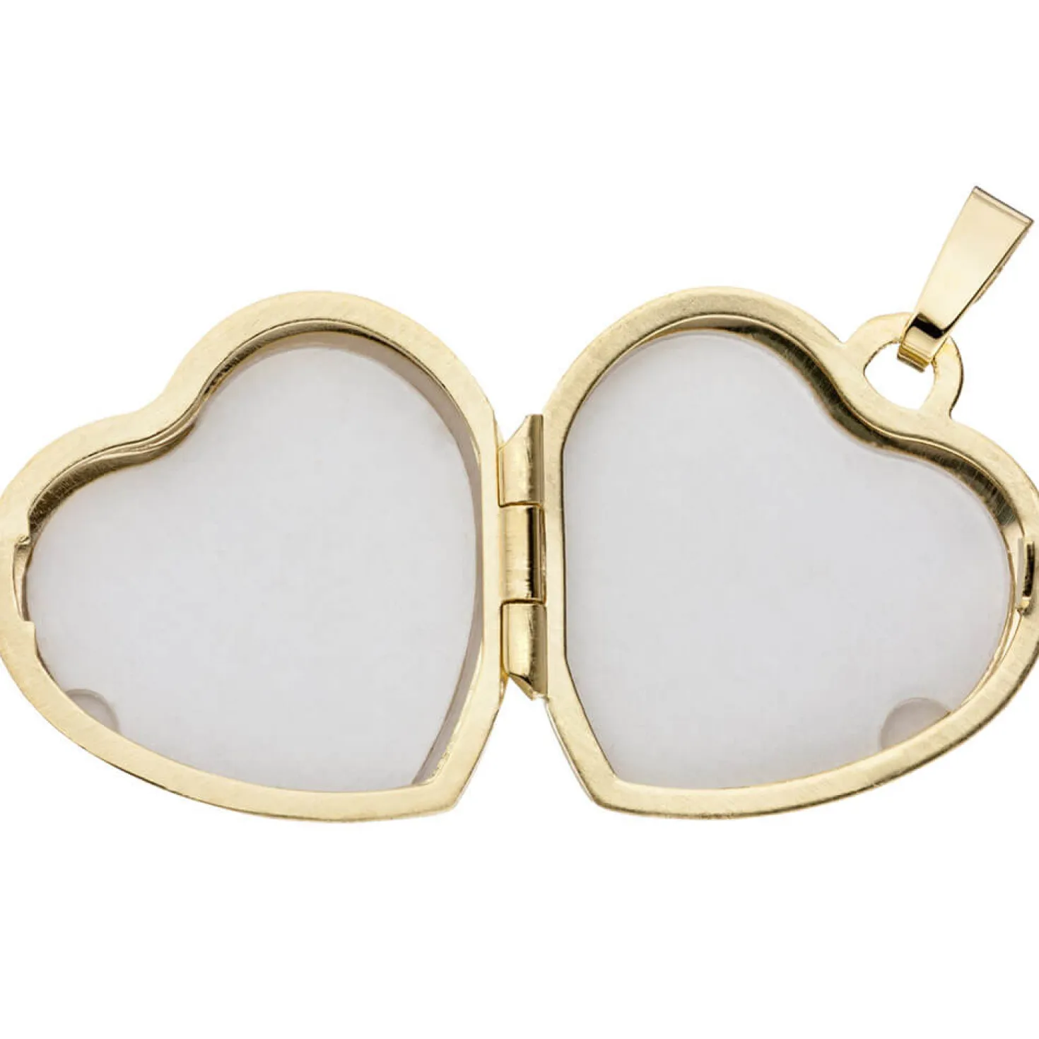 Medaillon Anhänger 18,1x19,1mm zum Öffnen Herz mit 3 Zirkonia 333 Gold Gelbgold