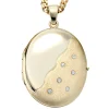 Medaillon Anhänger zum Öffnen mit 6 Brillanten 0.06Ct 585 Gelbgold Goldmedaillon