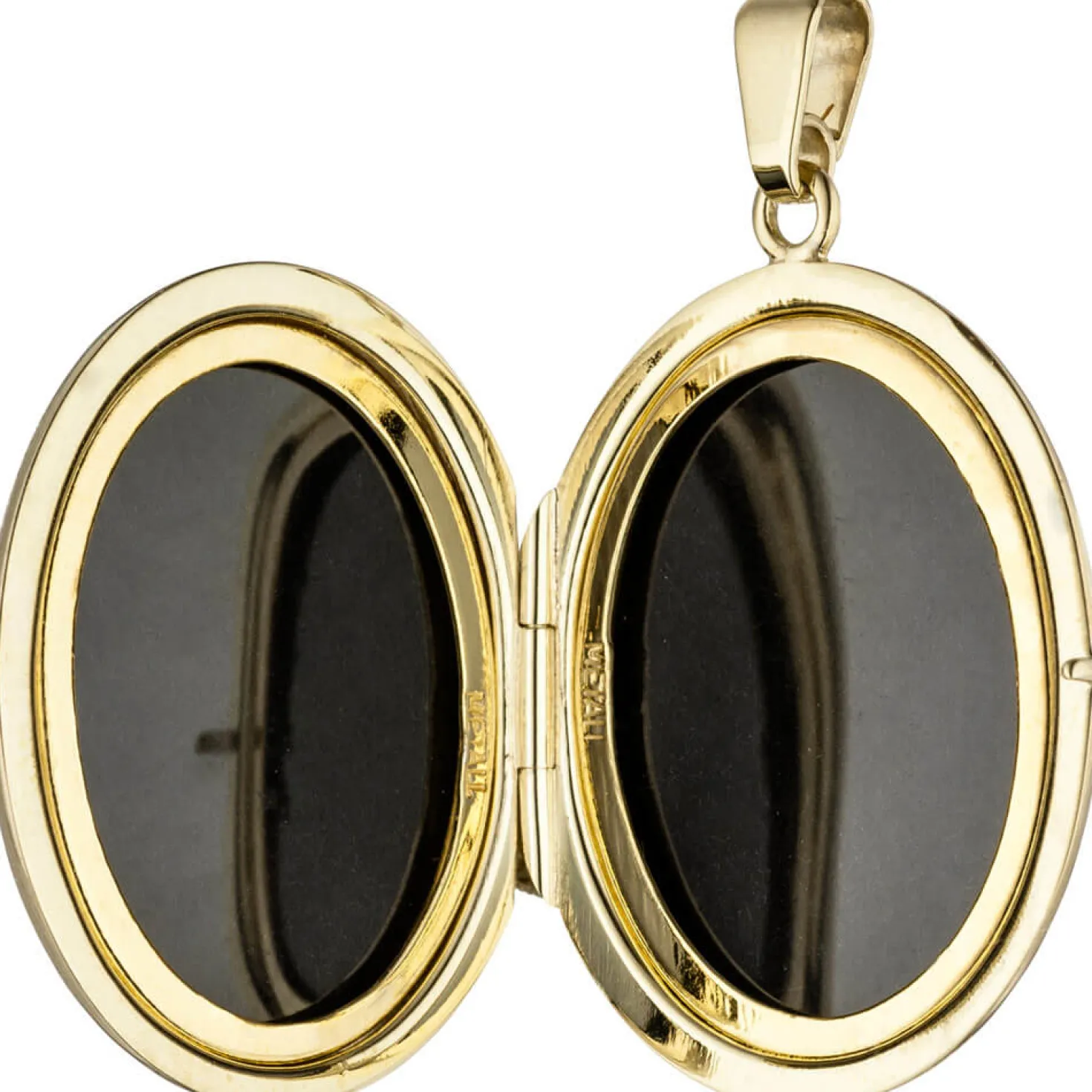 Medaillon Anhänger zum Öffnen mit 6 Brillanten 0.06Ct 585 Gelbgold Goldmedaillon