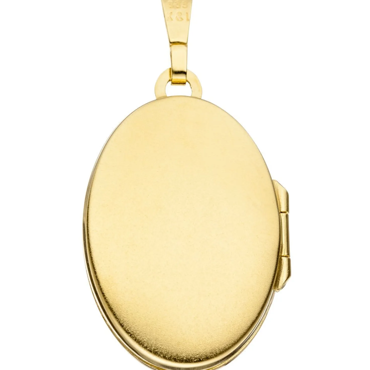 Medaillon Anhänger zum Öffnen mit 4 Zirkonia, 333 Gold Gelbgold, Damen