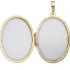 Medaillon Baum Anhänger 29,2x40mm zum Öffnen 2 Fotos 585 Gold Gelbgold oval
