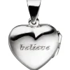Medaillon 2 Fotos Herz believe Anhänger 16,9x18,2mm zum Öffnen aus 925 Silber
