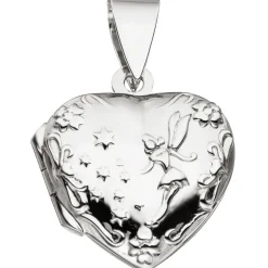 Medaillon 2 Fotos Herz believe Anhänger 16,9x18,2mm zum Öffnen aus 925 Silber