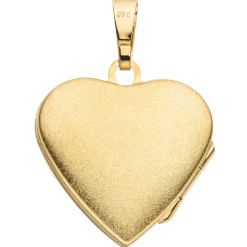 Medaillon Herz & Blumen 375 Gold Gelbgold 19,8x20mm Anhänger zum Öffnen 2 Fotos