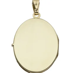 Medaillon mit Muster, Anhänger zum Öffnen, Amulett, 585 Gold Gelbgold