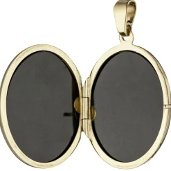 Medaillon mit Muster, Anhänger zum Öffnen, Amulett, 585 Gold Gelbgold