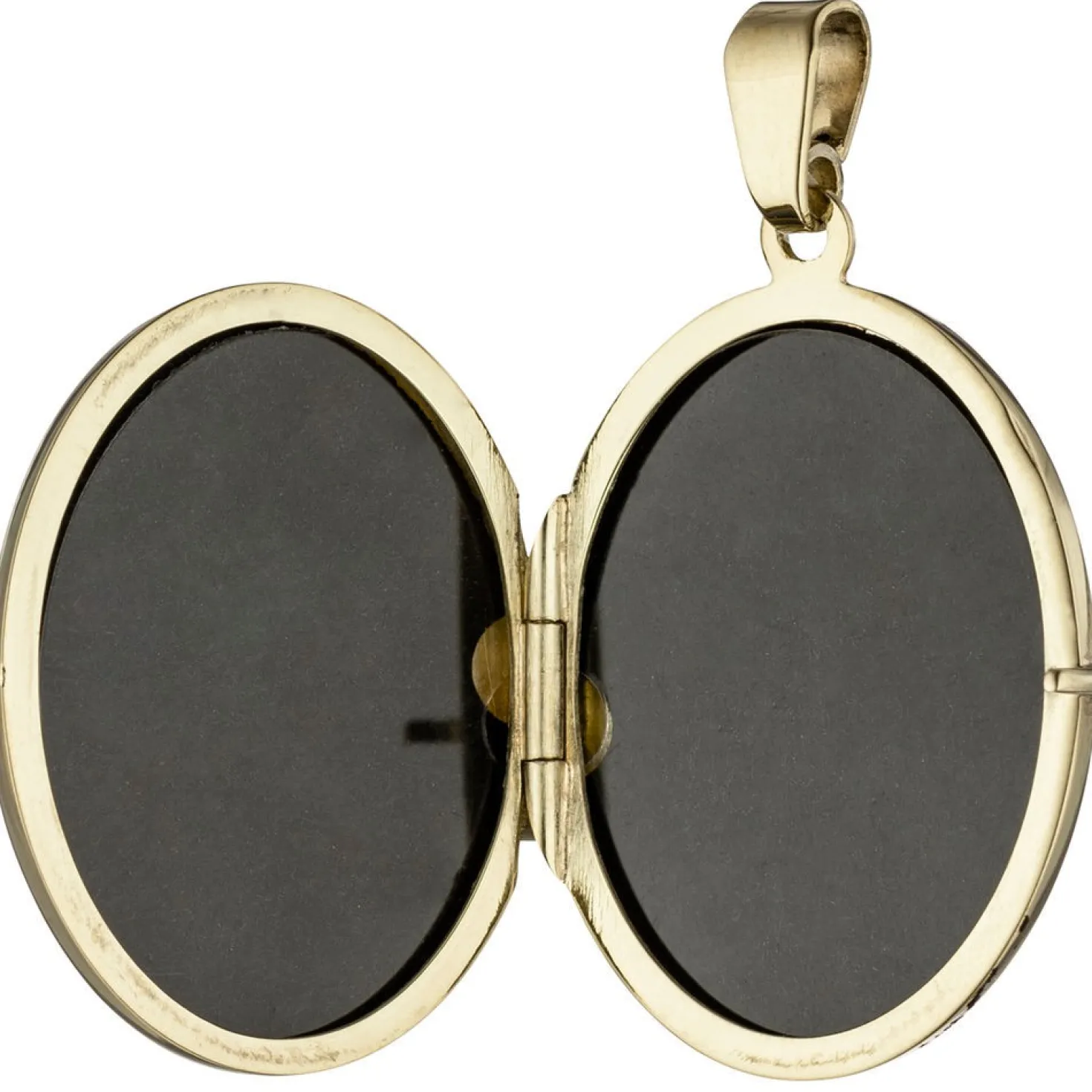 Medaillon mit Muster, Anhänger zum Öffnen, Amulett, 585 Gold Gelbgold