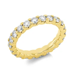 Memoire Ring aus 750 Gold Gelbgold 22 Brillanten 2,1ct TW-SI B:3,3mm