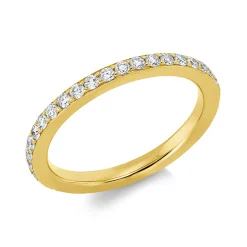 Memoire Ring aus 750 Gold Gelbgold 39 Brillanten 0,68ct TW-SI B:2,4mm