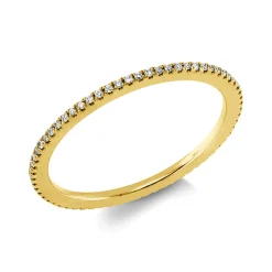 Memoire Ring aus 750 Gold Gelbgold 67 Brillanten 0,15ct TW-SI B:1,1mm