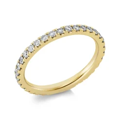 Memoire Ring aus 585 Gold Gelbgold 33 Brillanten 0,69ct TW-SI B:2,1mm