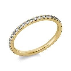 Memoire Ring aus 585 Gold Gelbgold 36 Brillanten 0,45ct TW-SI B:1,9mm