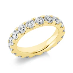 Memoire Ring aus 585 Gold Gelbgold 16 Brillanten 3,06ct TW-SI B:4,3mm
