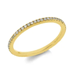 Memoire Ring aus 750 Gold Gelbgold 55 Brillanten 0,28ct TW-VSI B:1,3mm