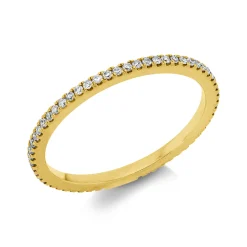 Memoire Ring aus 750 Gold Gelbgold 60 Diamanten 0,2ct TW-PI B:1,3mm